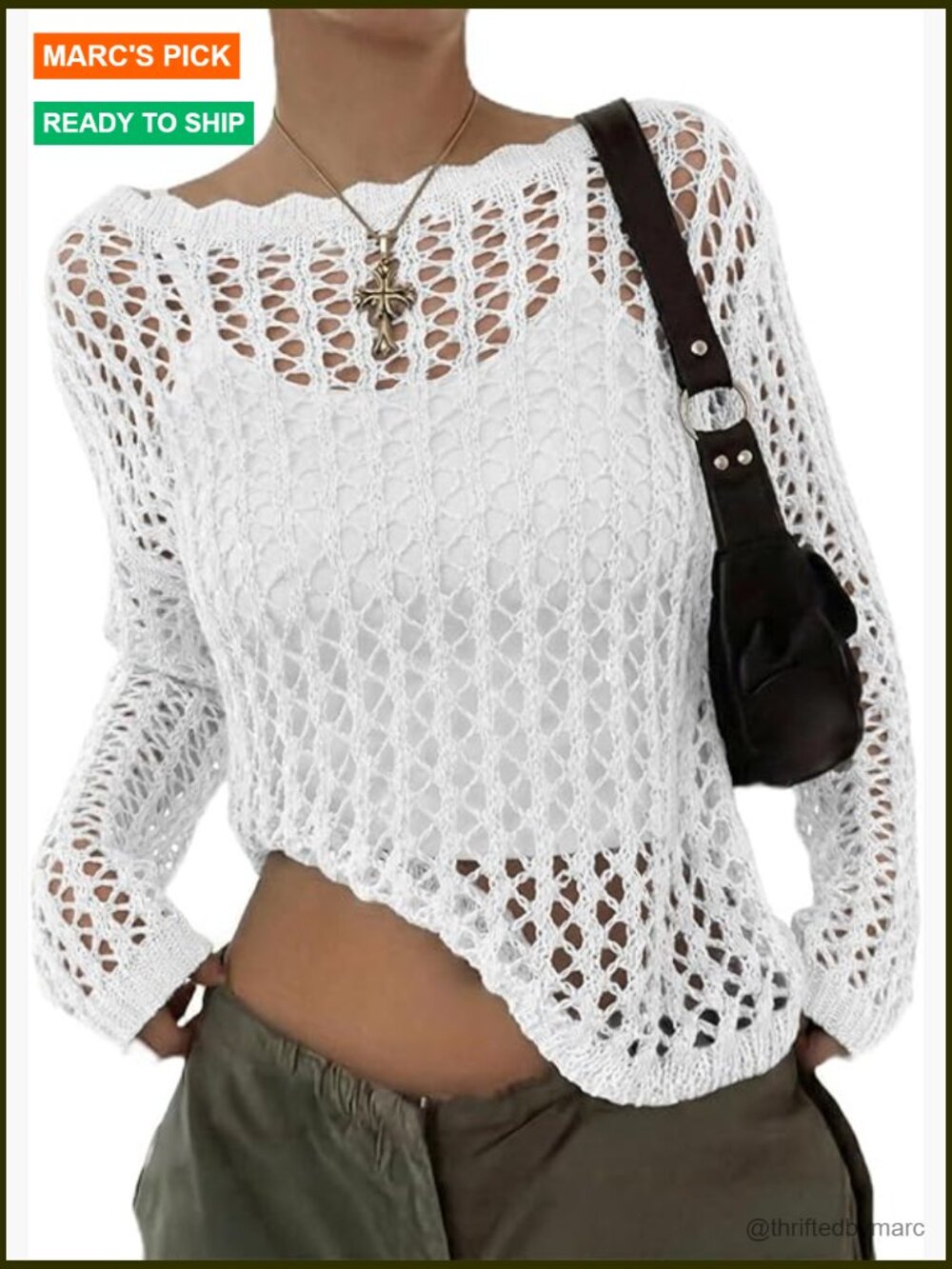Off Shoulder Loose Knit Summer Sweater Pullover Beach Top